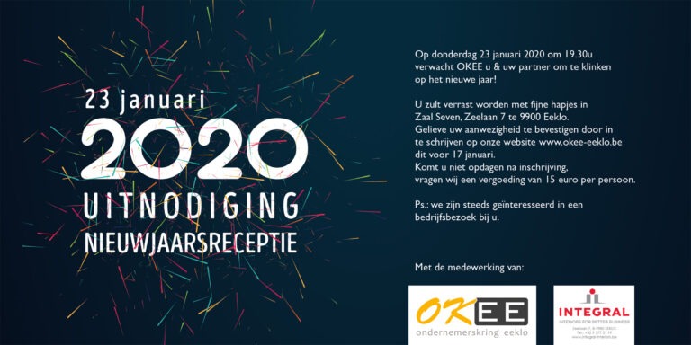 Okee-eeklo - Nieuwjaarsreceptie 2020 - uitnodiging